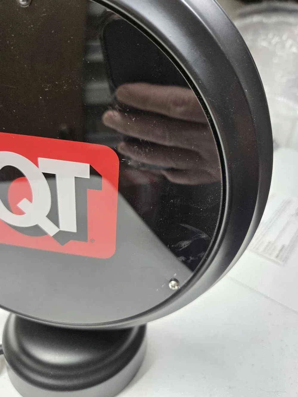 QuikTrip QT Gas Pump Globe Style Neon Clock/Lamp Excellent Condition. See Pics.
